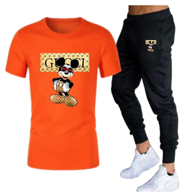 Summer men's brand sportswear trousers short-sleeved breathable T-shirt trousers casual wear men's basketball training suit 5