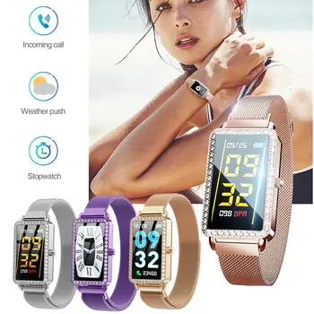 

A88 Ladies Heart Rate Smart Bracelet IP68 Waterproof Step Counter Call Reminder Swimming Wristband Pedometer For Smart Phone
