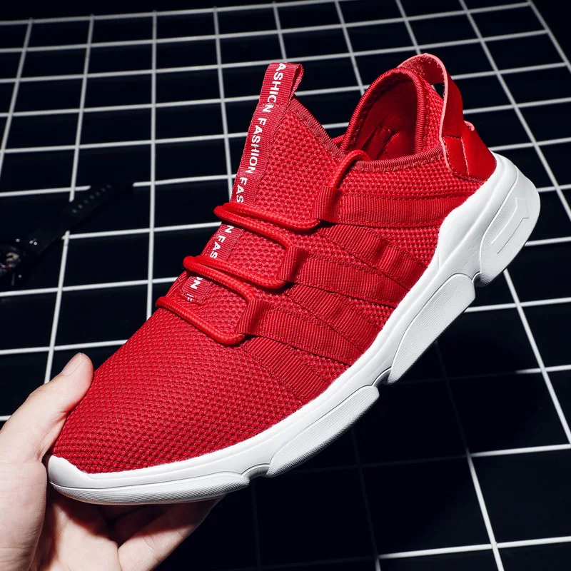 

MEN'S SHOES Running Shoes 2020 Spring Summer Style Breathable Mesh Athletic Shoes Fly Woven Men's Fly Woven Slip-on Sneakers