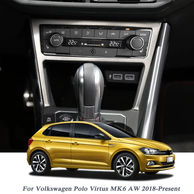 Для Volkswagen Polo Virtus MK6 AW 2018-2020 автомобильный Стайлинг Центральная рамка управления с
