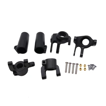 

CNC FULL METAL Front Steering Knuckles, C Hub Carrier, Rear Axle Lock Out SET (Black) for AXIAL SCX10 II 90046 90047 AR44 Axle,B