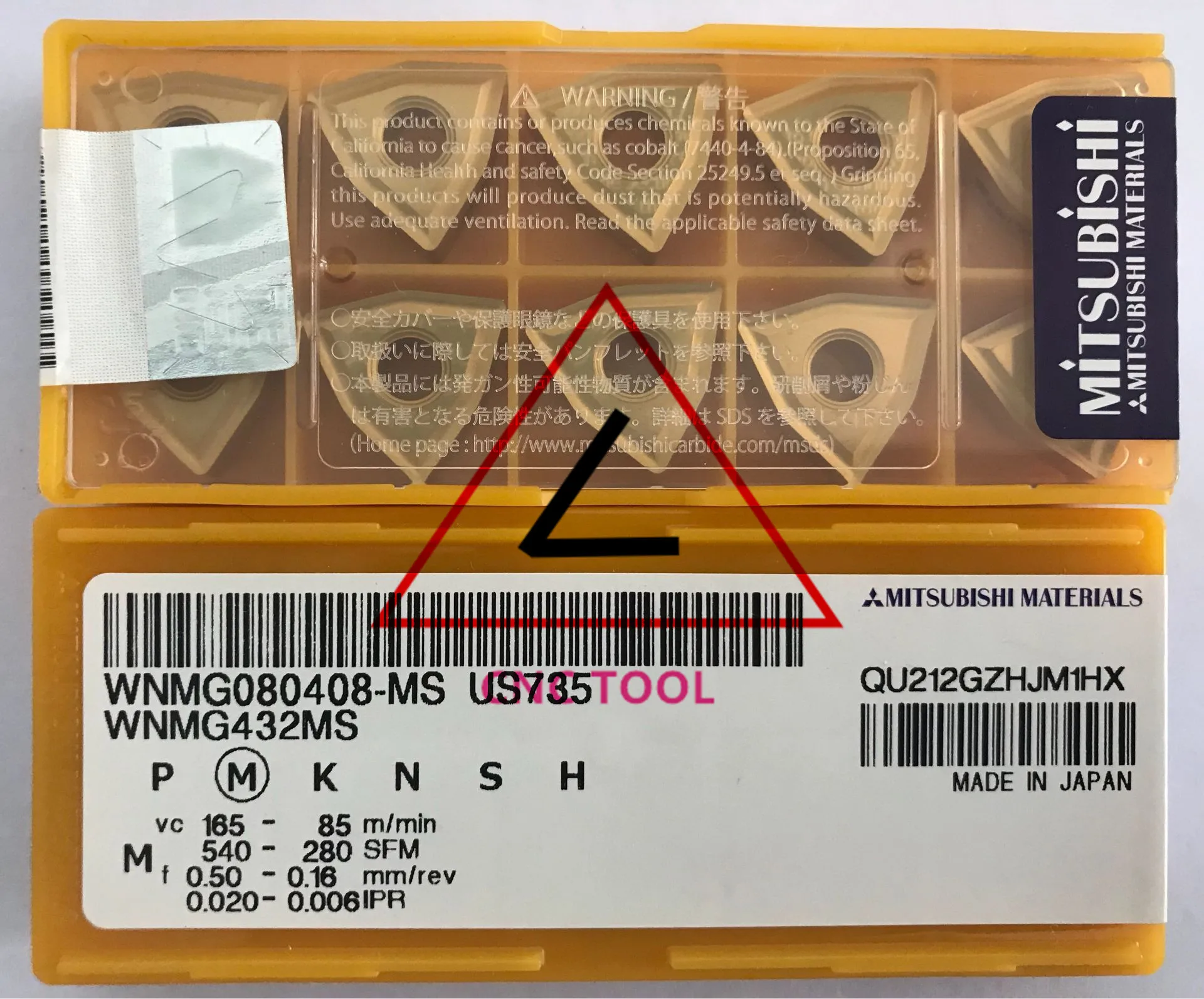 

WNMG 080408 MS US735 10pcs original turning insert DIAEDGE