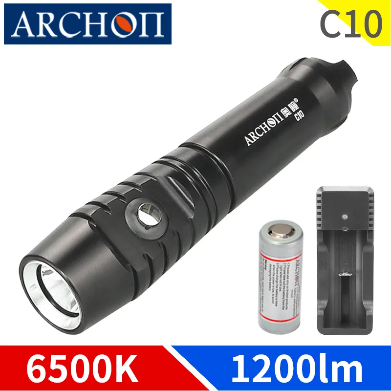 C10 Portable USB charging diving troch 1200lume diving flashlight Underwater 100m diving lighting lamp diving light strobe light