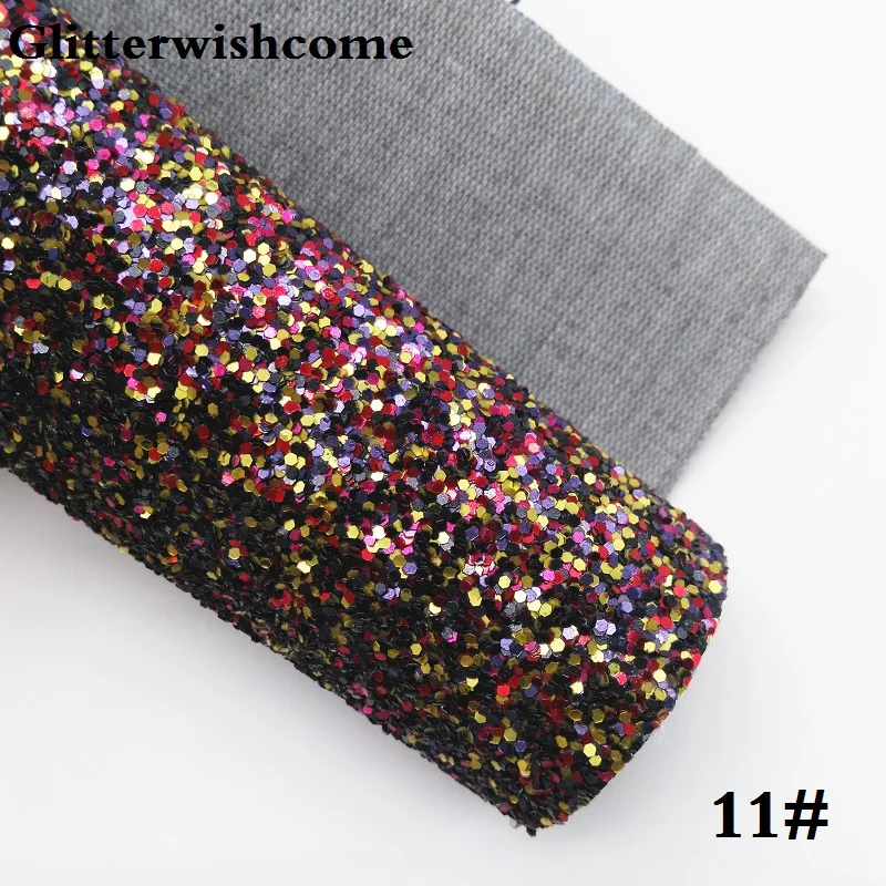 11 Glitterwishcome 21X29 см А4 Размер синтетическая кожа, матовая массивная блестящая кожа, искусственная ткань из искусственной кожи винил для бантов, GM042A - Цвет: 11