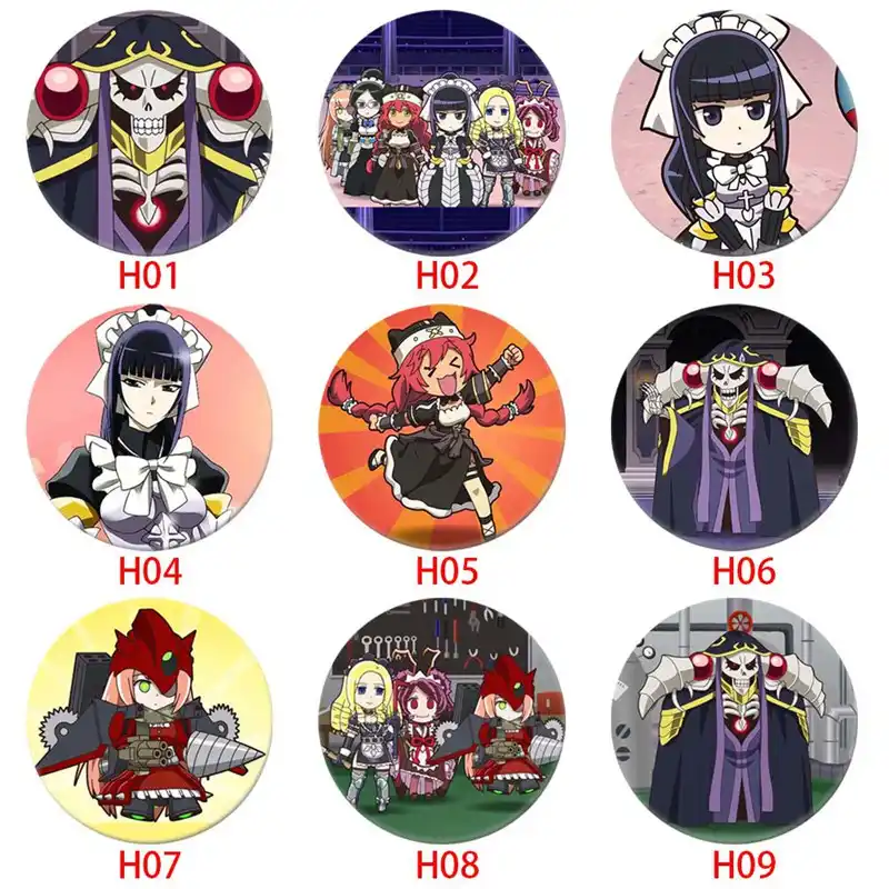 Anime Overlord Insignia De Cosplay Figura De Dibujos Animados Sobre El Senor Broche Pins Joyeria Coleccion Graduacion Regalo Mochilas Boton Ropa Aliexpress