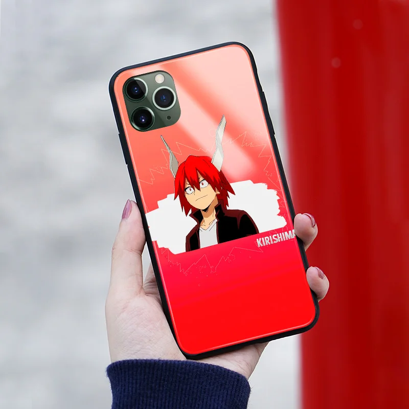 Eijiro Kirishima Boku no Hero мягкий силиконовый стеклянный чехол для телефона iPhone SE 6 6s 7 8 Plus X