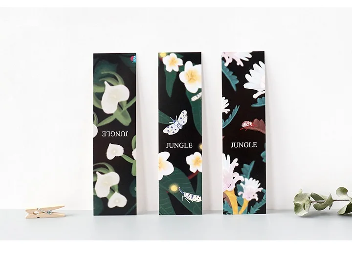 30 шт джунгли Bookmarks для книг Маркер Набор Цветок Дерево насекомое Памятка карта Бумага Закладка Канцтовары офисный школьный A6781