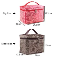 Extra Large Capacity Woman Cosmetic Bags Big Travel Toiletry Bag Letter Pattern Necessary Organizer Makeup Bag Storage ZL100-D 2