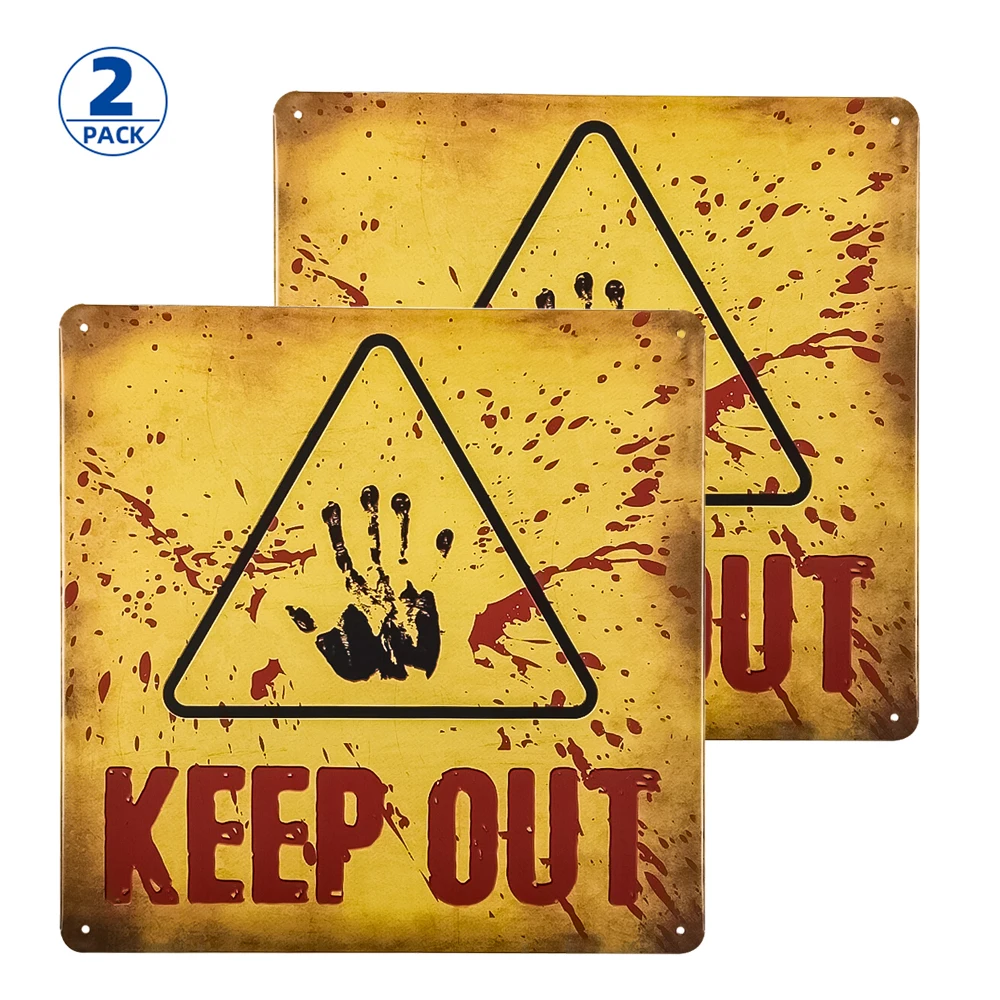 

DL-Keep Out Sign,Danger Dinosaur Area Keep Out Sign,10x10 inch UV Printed, Easy to Mount (2-Pack)