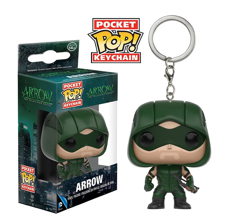 Arrow FUNKO POP Marvel Мстители Dc Лига Справедливости персонаж Карманный Брелок виниловые фигурки игрушки - Цвет: Arrow