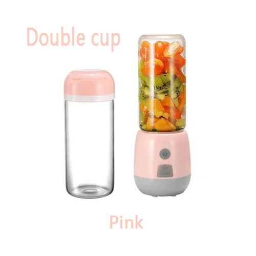 C-PINK Портативная Мини соковыжималка сок многофункциональная кухонная бытовая автоматическая соковыжималка Бытовая маленькая соковыжималка зарядка электрическая соковыжималка чашка - Цвет: C-PINK