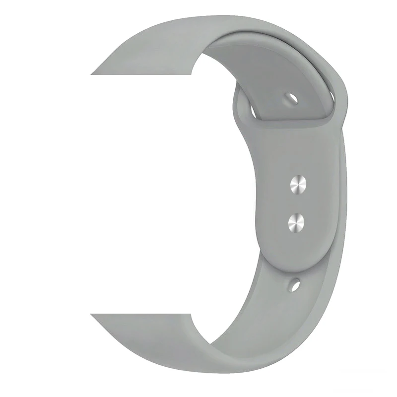 Серия Apple Watch цветной мягкий силиконовый спортивный ремешок с двумя гвоздями 5 4 3 2 1 38 мм 42 мм iWatch резиновый сменный ремешок 40 мм 44 мм - Цвет ремешка: 13