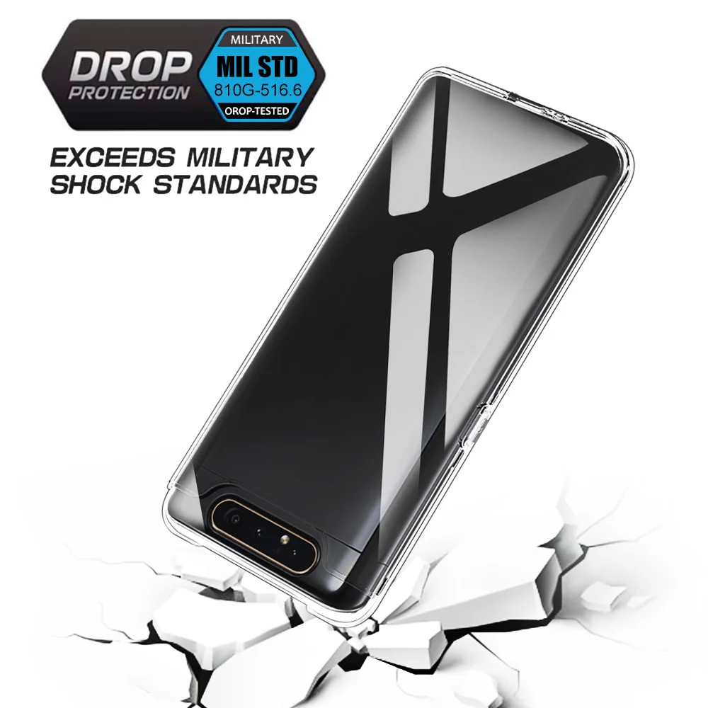 Transparent TPU For Samsung Galaxy A40 A50 A50s A51 Case Hard PC 2 in 1 Phone 4