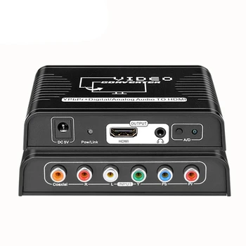 

5 RCA YPBPR Component to HDMI/WII/PS3/PS4//HDTV Video o Converter Adapter with Power Adapter -EU Plug