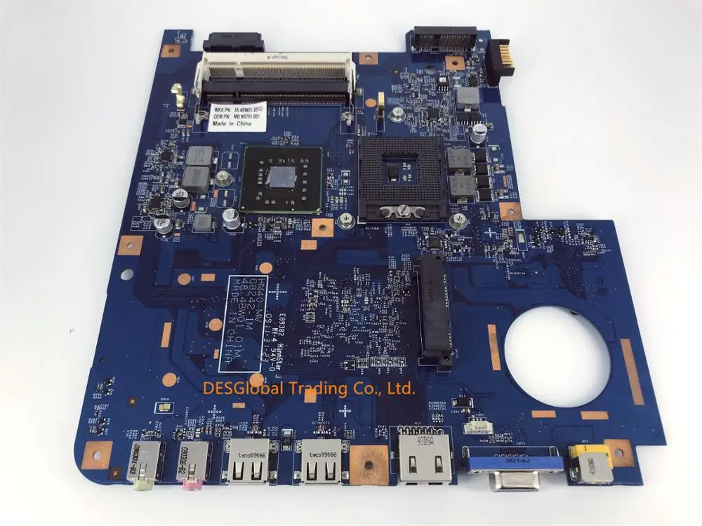 

For Acer 4732Z D725 D525 Laptop Motherboard NB.N5701.001 55.4BW01.051G HM40-MV 08242-1M 48.4BW01.01M Mainboard Working Perfectly