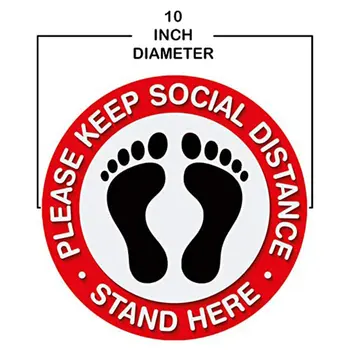 

Practical Sticker Social Distance Floor Mats Keep Your Distance Logo For Crowd Control Floor Stickers