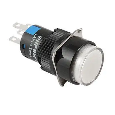 

White Round Cap Self-locking Type Push Button Switch