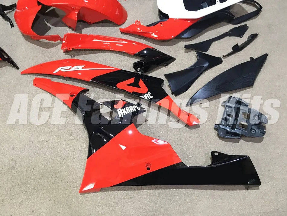 Новые ABS полные комплекты обтекателей подходят для YAMAHA YZF-R6 2006 2007 Обтекатели набор YZF1000 YZF R6 06 07 корпус инжектора части красный черный