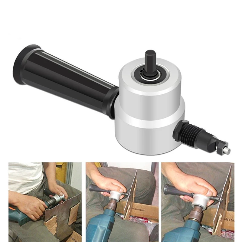 Electric Double Head Sheet Metal Cutting Nibbler Saw Attachmen Drill Cutter U1W7