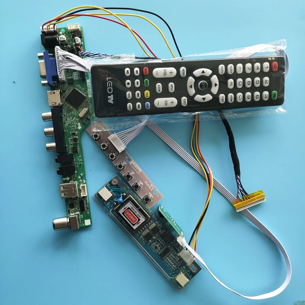 Kit para N184H4-L01/L02/L03/L04 VGA AV Placa de controlador 1920x1080 TV HDMI compatible con USB pantalla LED 2 lámparas de Audio Panel Monitor