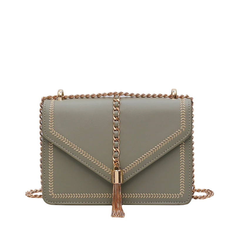 

Chain Shoulder Messenger Bag 2019 Tassel PU Leather Crossbody Bags For Women Female Small Purses and Handbags Cross Body Bag