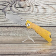 

EVIL EYES Custom Folding Knife MSC SNG #12 Golden Crystalline Titanium Handle Tanto M390 Blade Perfect Pocket EDC Tactical Tool