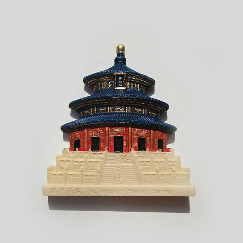 Китайская ручная роспись Great Wall Temple Of Heaven 3D магниты на холодильник сувениры для