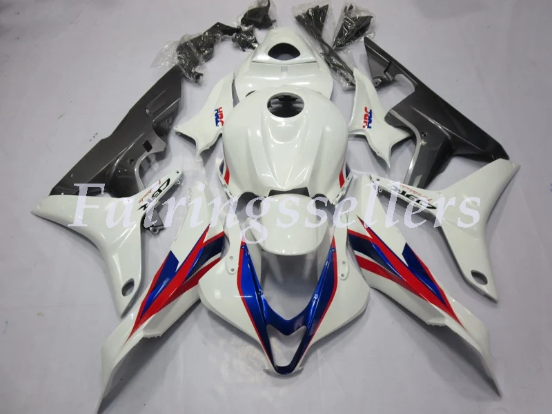 Набор впрыскивателей Мотоцикл Обтекатели Наборы подходит для Honda CBR600RR F5 07 08 2007 2008 обтекатель комплект матовый черный Repsol - Цвет: Mostly White HRC