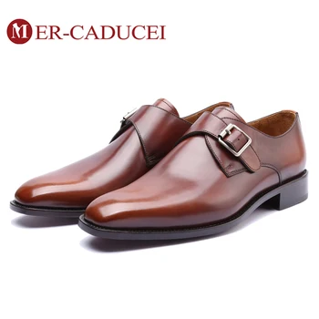 

Derby Shoes Men Genuine Leather Luxury Brand Handmade Vintage Retro Office Formal Party Wedding Dress Shoes Man