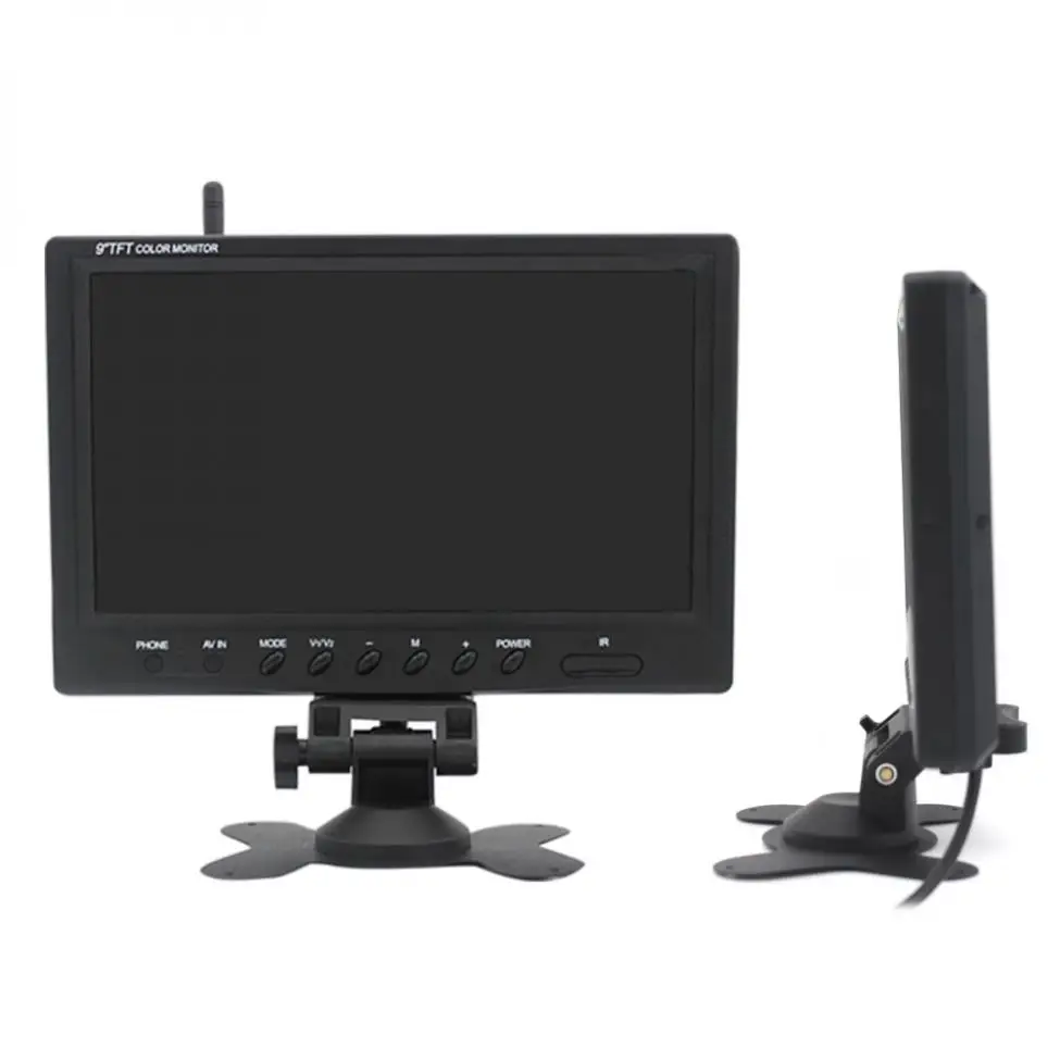 9 дюймов беспроводной HD TFT lcd Автомобильный монитор+ ночное видение Водонепроницаемая камера для автобуса грузовика лодки система видеонаблюдения