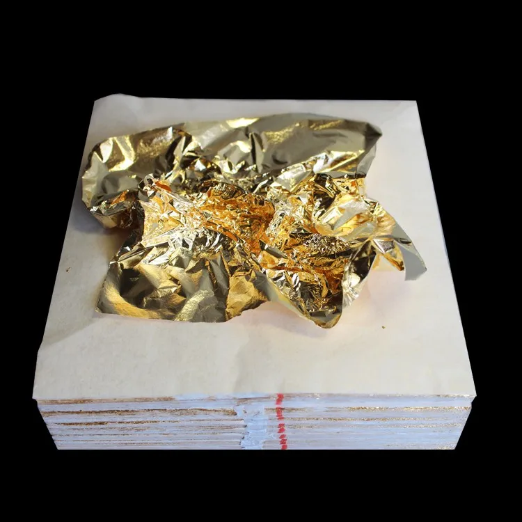 100 шт. Золотые листы для декора стен 14 х14 см|sheet resistance of copper|leaf wallpapersheet box |