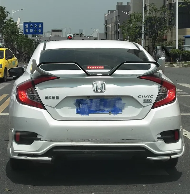 Для Honda Civic- спойлер Высокое качество ABS Материал заднее крыло автомобиля праймер багажник спойлер Спорт большой черный/белый