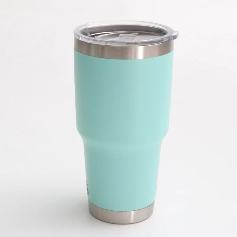 30oz green 20 Вт, 30 Вт, oz Нержавеющая сталь стакан с крышкой с двойными стенками вакуумной изоляцией кружка для горячих и холодных напитков - Цвет: 30oz green