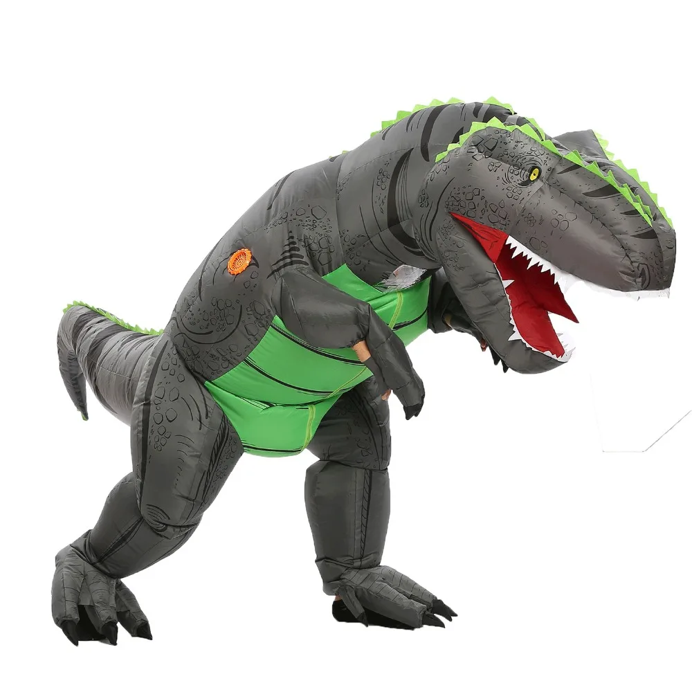 JYZCOS динозавров T REX надувной костюм для Для женщин Для мужчин Детский карнавальный костюм для Хэллоуина Косплэй костюм талисмана вечерние
