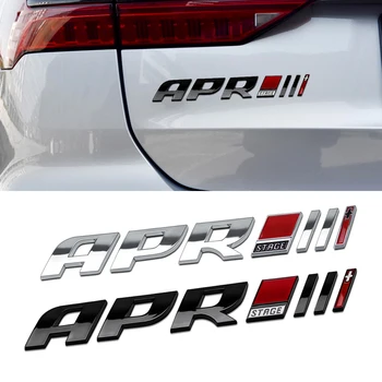 

Car 3D Abs APR Stage III+ Emblem Tail Sticker Badge styling decoration Decals For Audi A4 A5 A4L Q5 Porsche Car Accessories