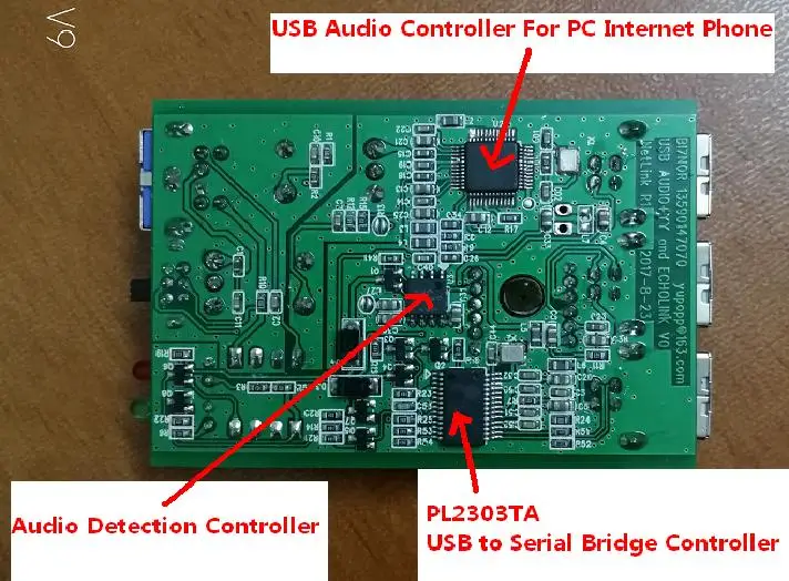 Echolink-zello-YY плата голосового интерфейса USB версия звуковой карты