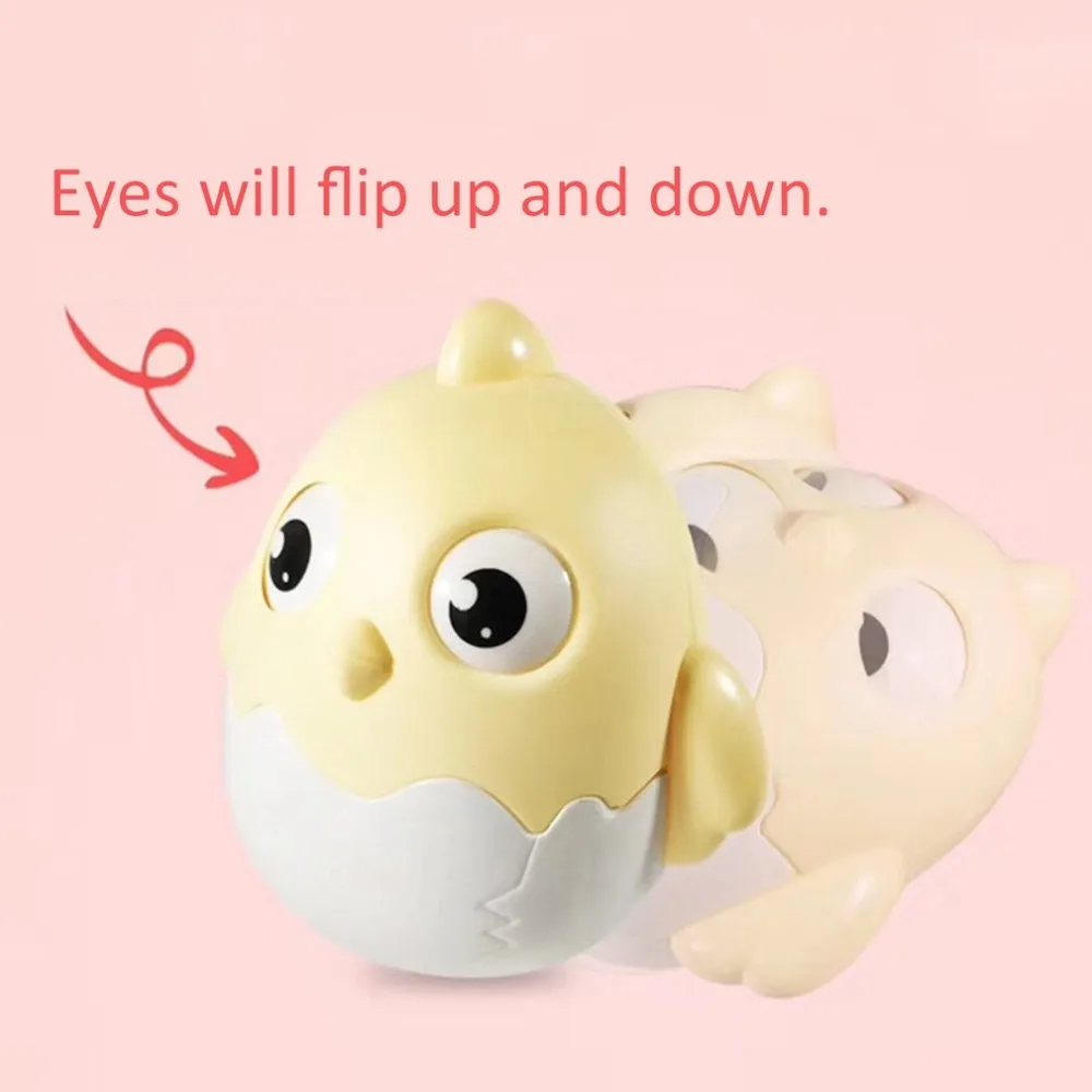 Fun Chicken Shape Tumbler Can Blink And Nod Pet Hand Catch Ball Baby Rattle Toys Educational Toys Gift Toys Rattles