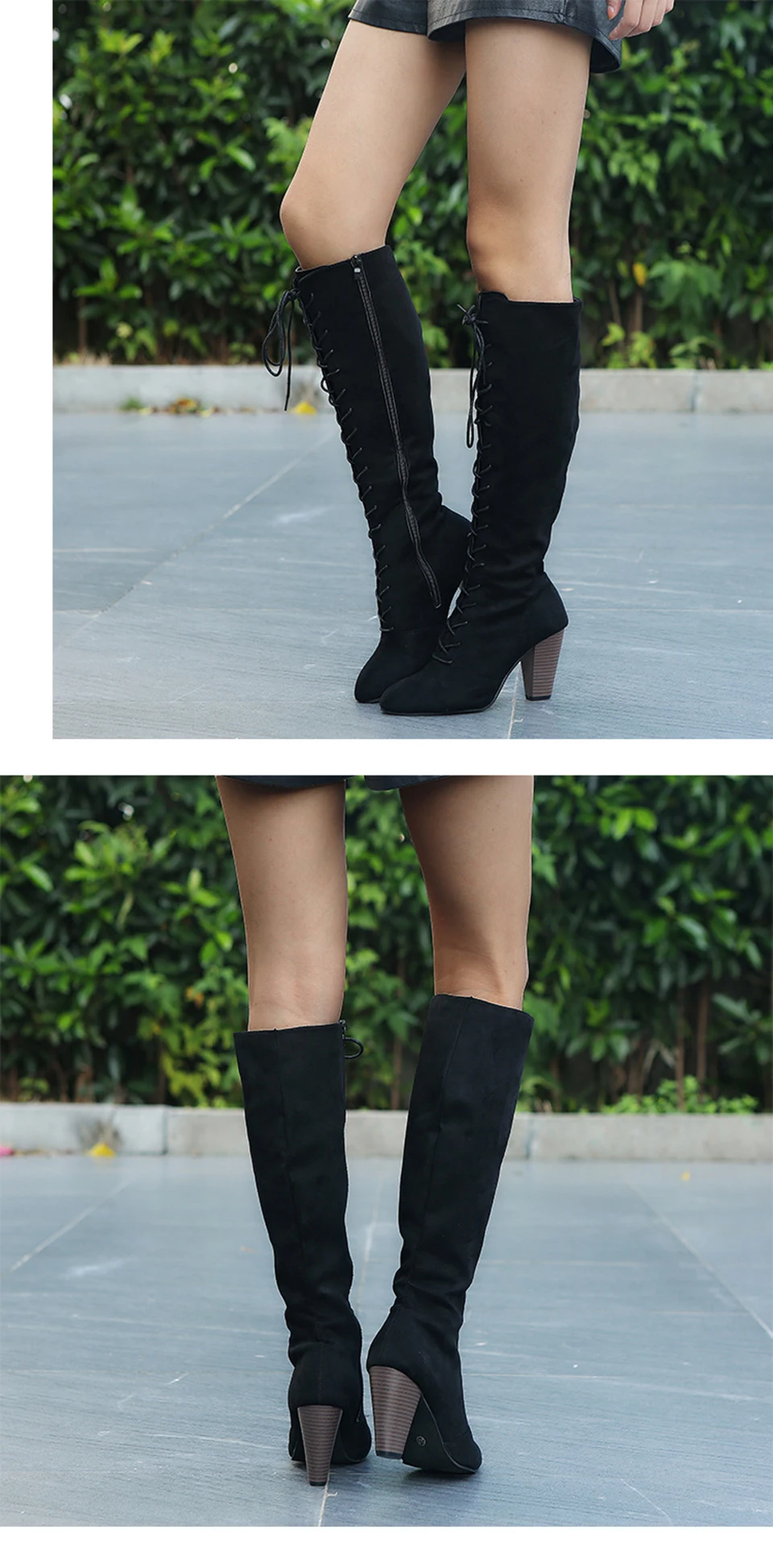 GRITION/; женские сапоги до колена; зимние высокие сапоги на высоком каблуке в стиле ретро; удобные высокие сапоги до бедра; женская обувь с зауженным мыском; Размеры 35-43