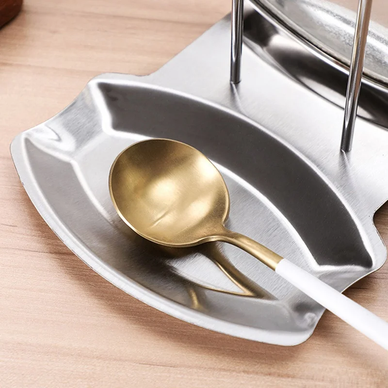 1Pcs Kitchen Accessories Stainless Steel Pot Lid Shelf Kitchen Organizer Pan Cover Lid Rack Stand Sponge Spoon Holder Dish Rack