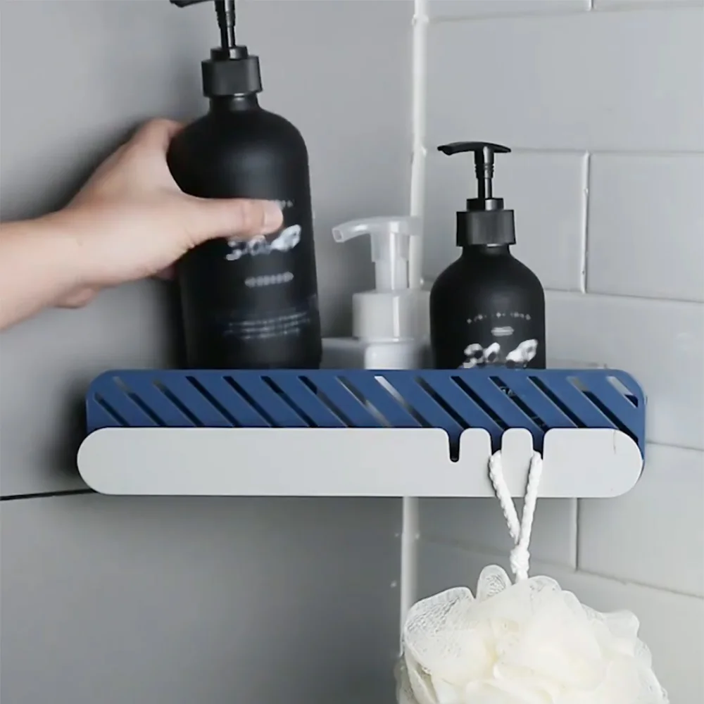 

Corner Bathroom Shelf Shower Shampoo Soap Triangle Rack Cosmetic Storage Organizer Wall Holder Bathroom Shelf Shelves