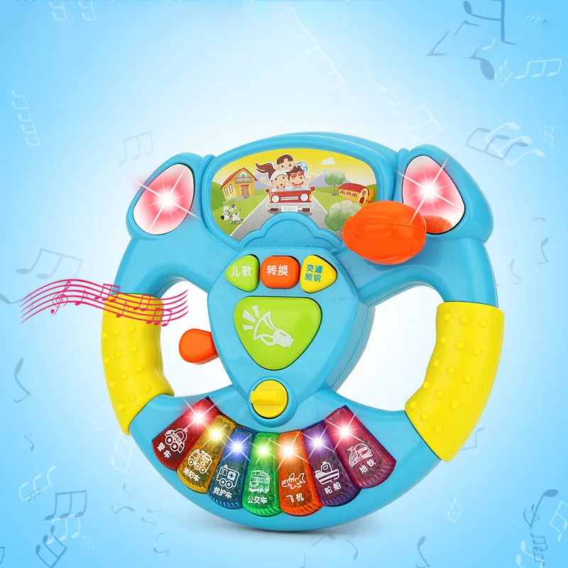 

Musical Instruments Toy with light Children Car Steering Wheel Model Toys Early education machine Children Gift Story machine