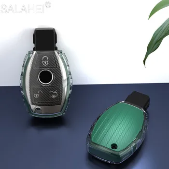 

Hot Sale Soft TPU Car Key Case Cover Holder For Mercedes Benz W203 W210 W211 W124 W202 W204 W212 W176 AMG Accessories Keychain