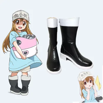 

Liva girl Anime Cells at work shoes red blood cell white blood cell Cosplay Ladies fashion leisure cartoon PU leather shoes