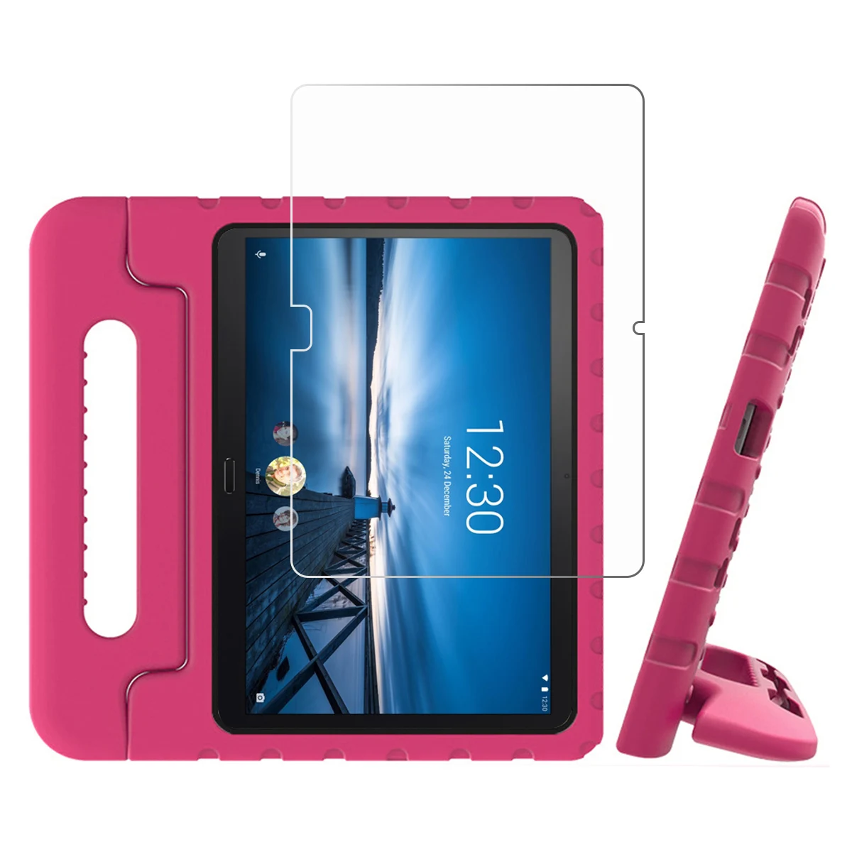 Детский защитный чехол-подставка для lenovo Tab M10 Tab P10, 10,1 дюймов, X605, чехол для планшета EVA, ударопрочный, 360, полный защитный чехол - Цвет: Красный