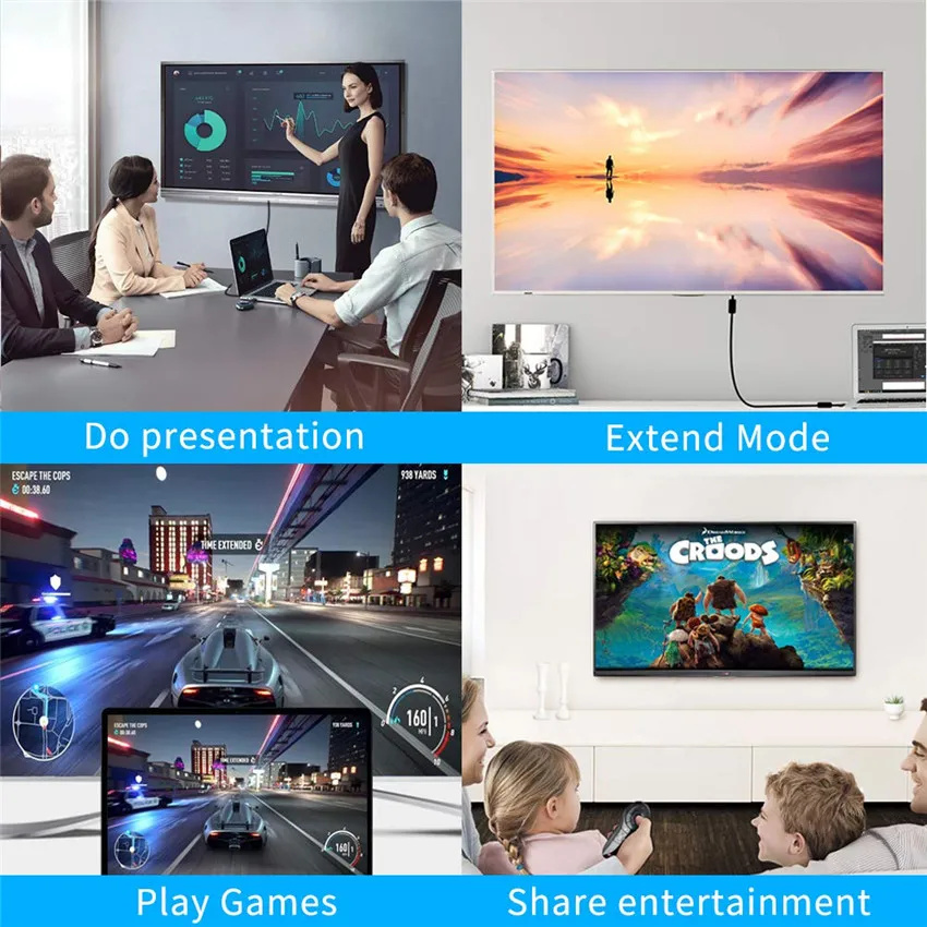 Адаптер VGA HDMI разветвитель с диагональю 3 5 мм двойной дисплей для ПК проектора HDTV
