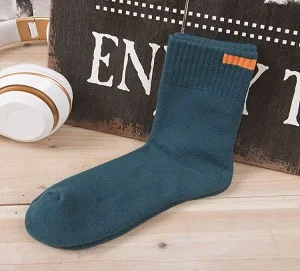 Sock 5 Новая зимняя одежда для мальчиков, одноцветные хлопковые носки из махровой ткани толстые теплые носки без пятки тянуть туфли с мехом на каждый день Мужская Носки - Цвет: Sock 5