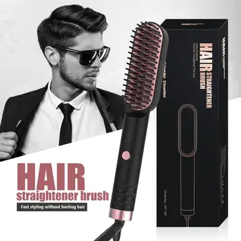 

Multifunctional Beard Straightener Hair Straighten Straightening Beard Comb Hair brush Quick Hair Styler Men Hair Styler Tool