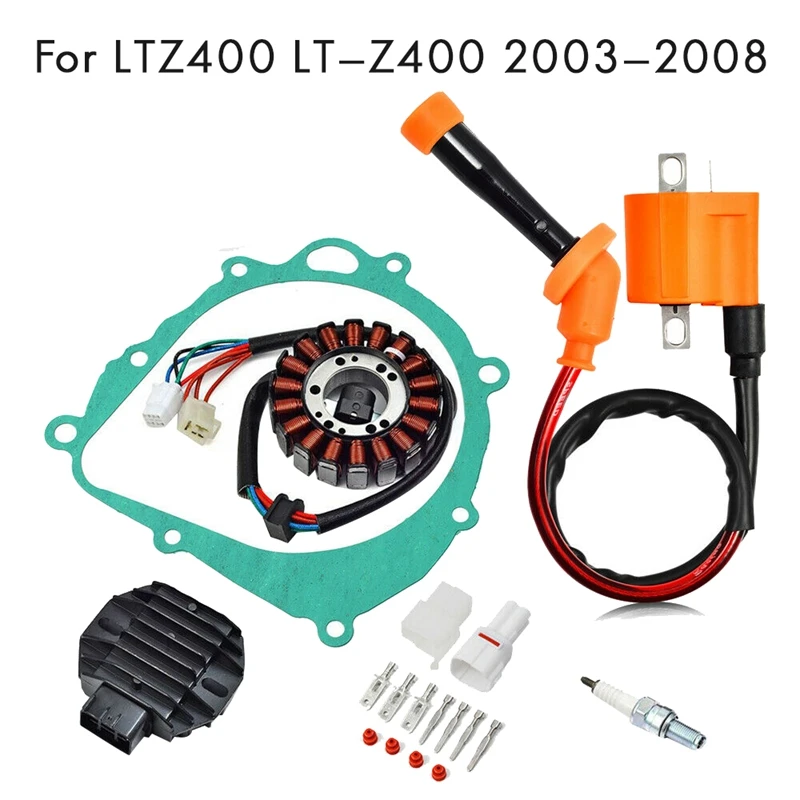 Kawasaki KFX400 Stator Caltric Stator & Gasket – Compatible With Kawasaki KFX400 / Suzuki LT-Z400 2003-2006 ATV ATV Stator