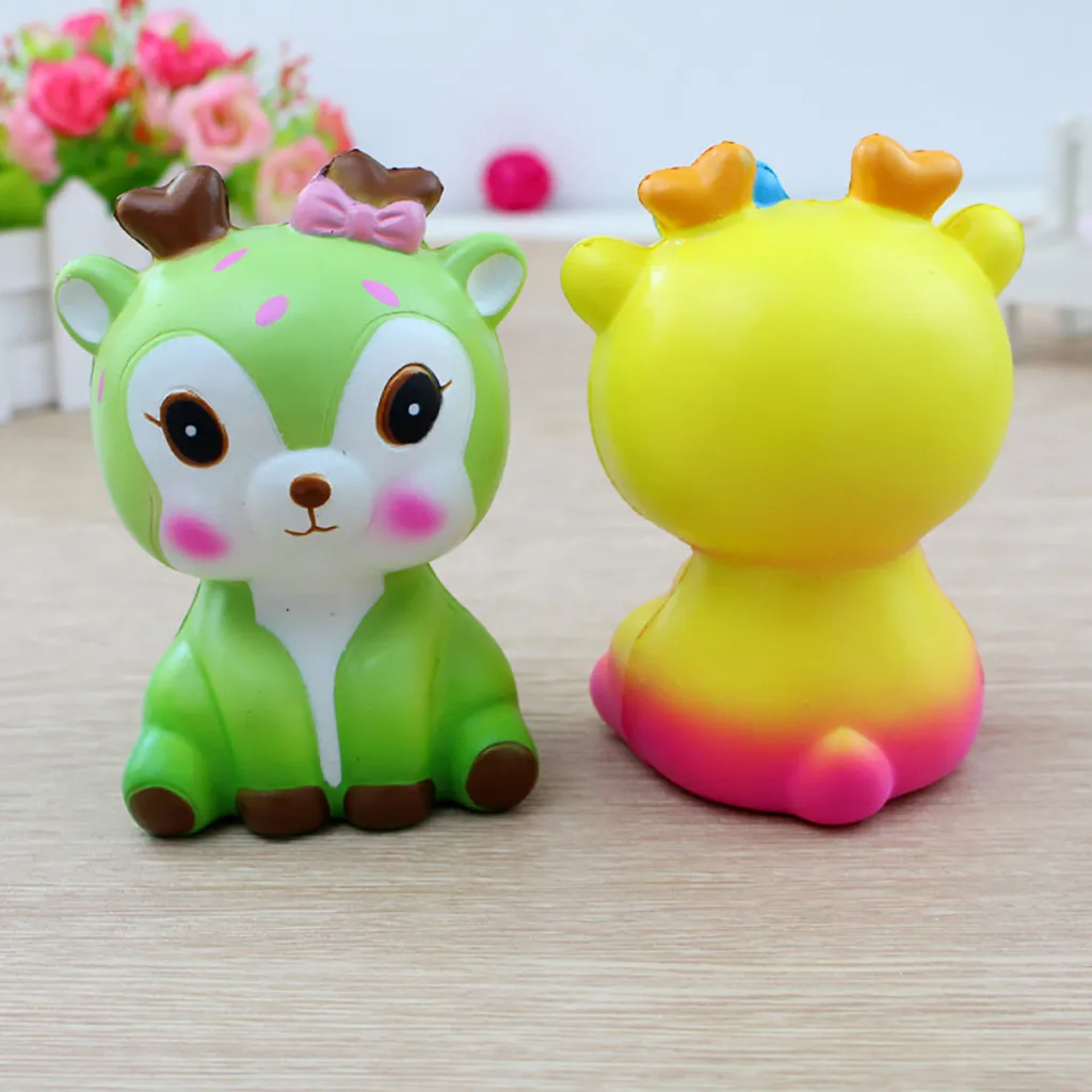 Игрушка для снятия стресса, игрушки Kawaii Squeeze игрушки Мягкий Симпатичный вязаный жакет «Олень» для снятия стресса с ароматом супер медленно поднимающийся ToyW806