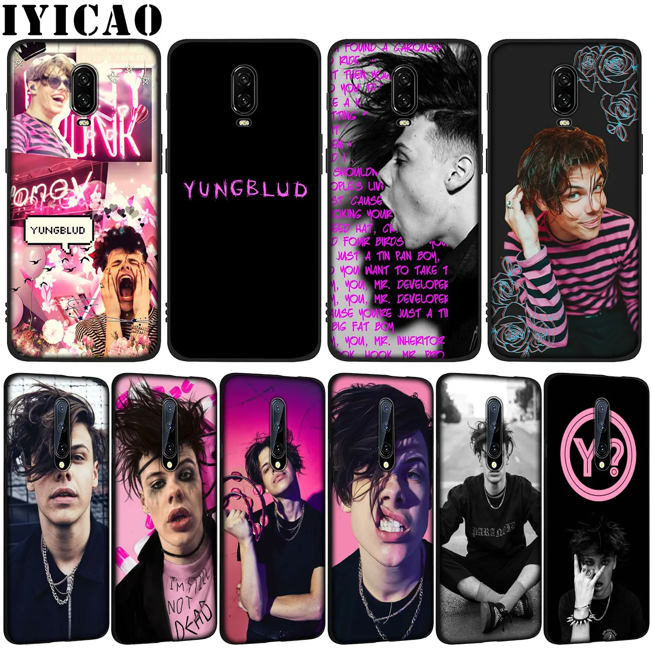 

Yungblud Soft TPU Black Silicone Phone Case for OnePlus 7 Pro 6 6T 5 5T One Plus 7Pro Cover
